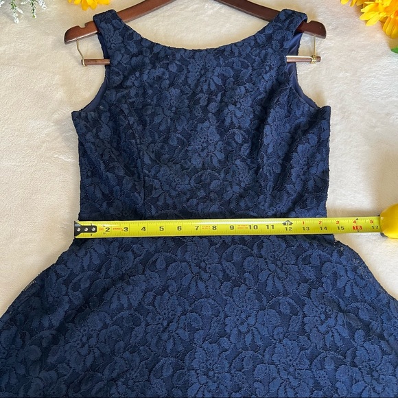 🗣SOLD🗣 HP!!🎖🎖Speechless Navy Blue Lace Sleeveless Fit&Flare Dress SizeL - Picture 15 of 16
